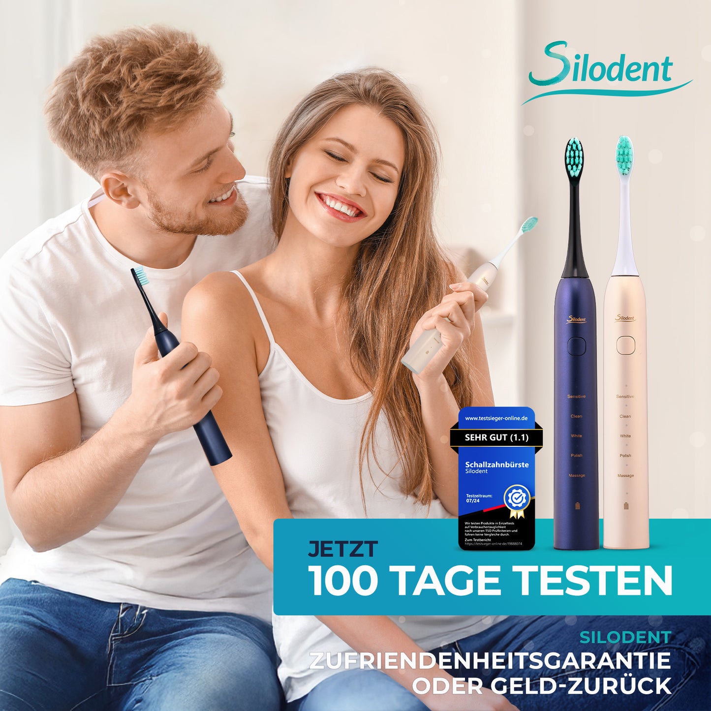 Silodent Ersatz-Borstenköpfe Weiß