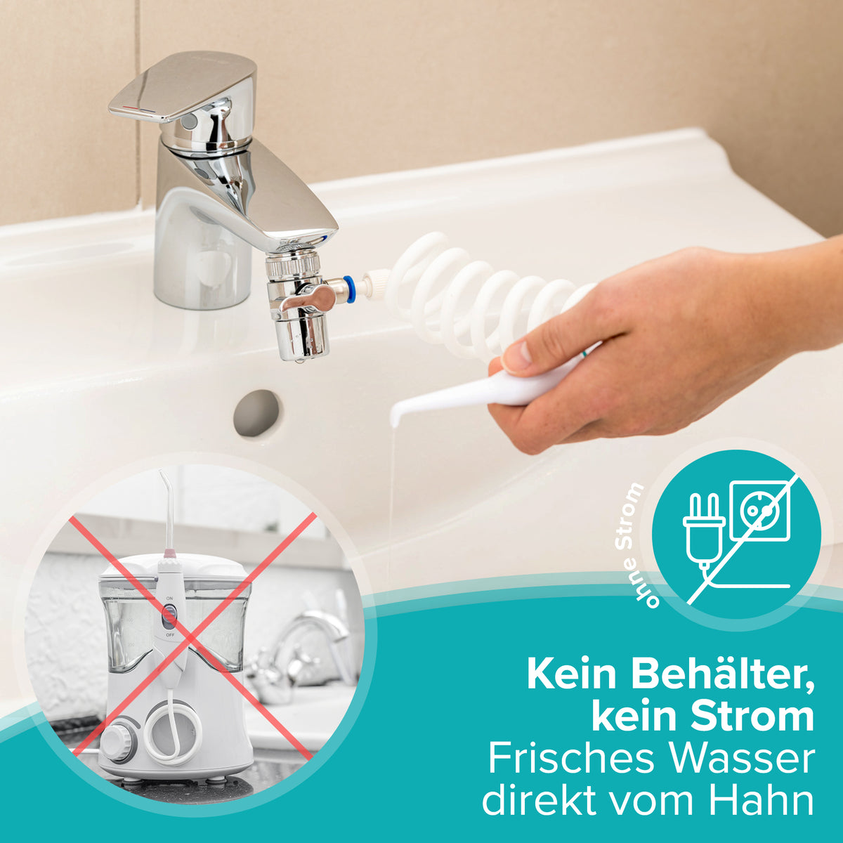 Silodent Munddusche für den Wasserhahn