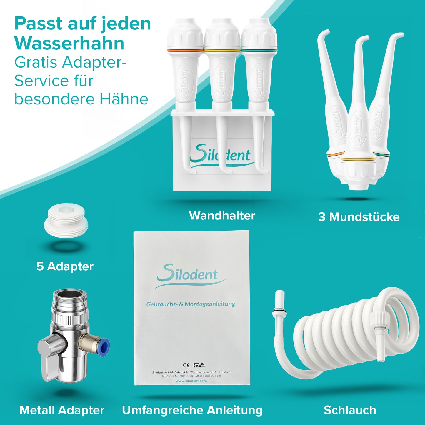 Silodent Munddusche für den Wasserhahn
