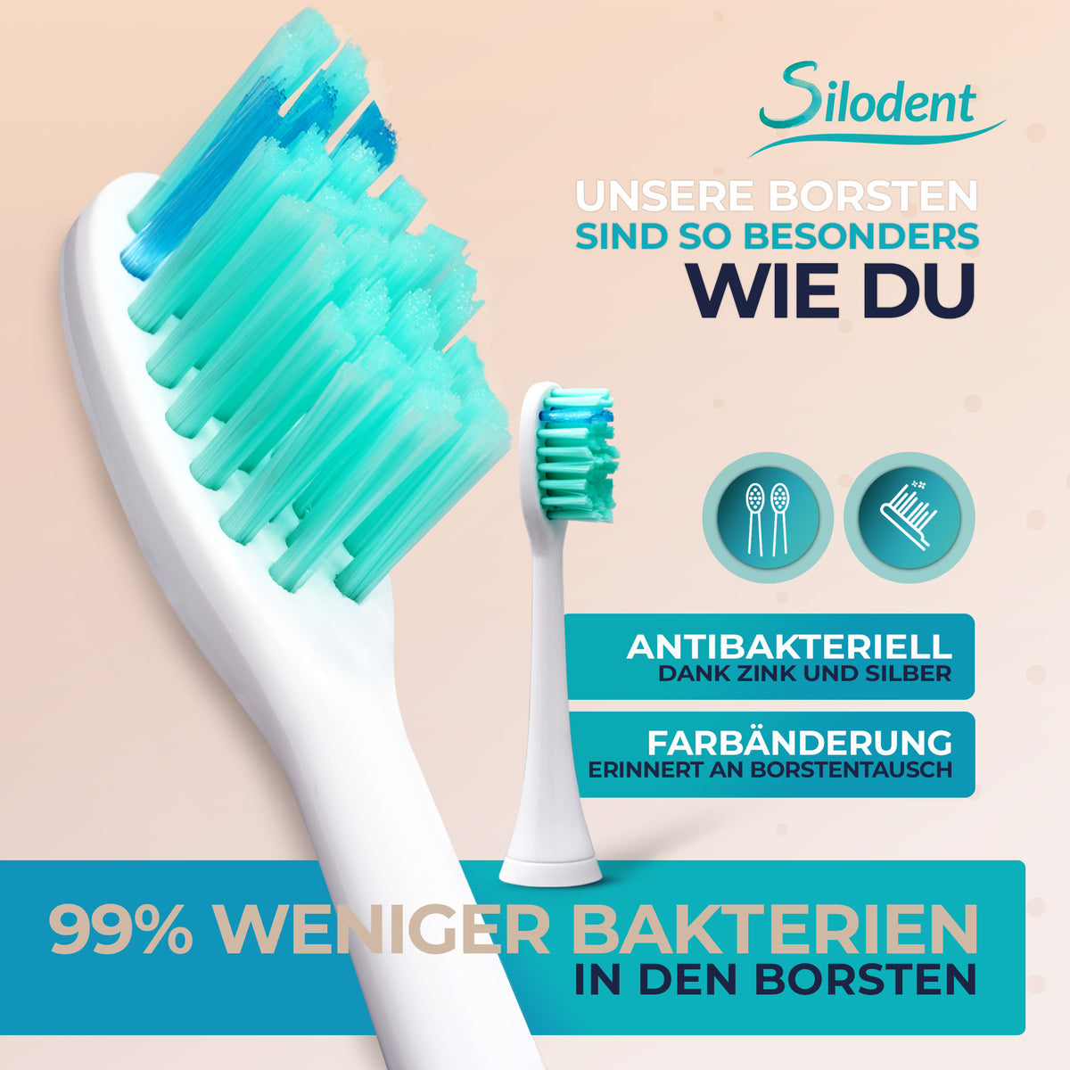 Silodent Schallzahnbürste Champagne