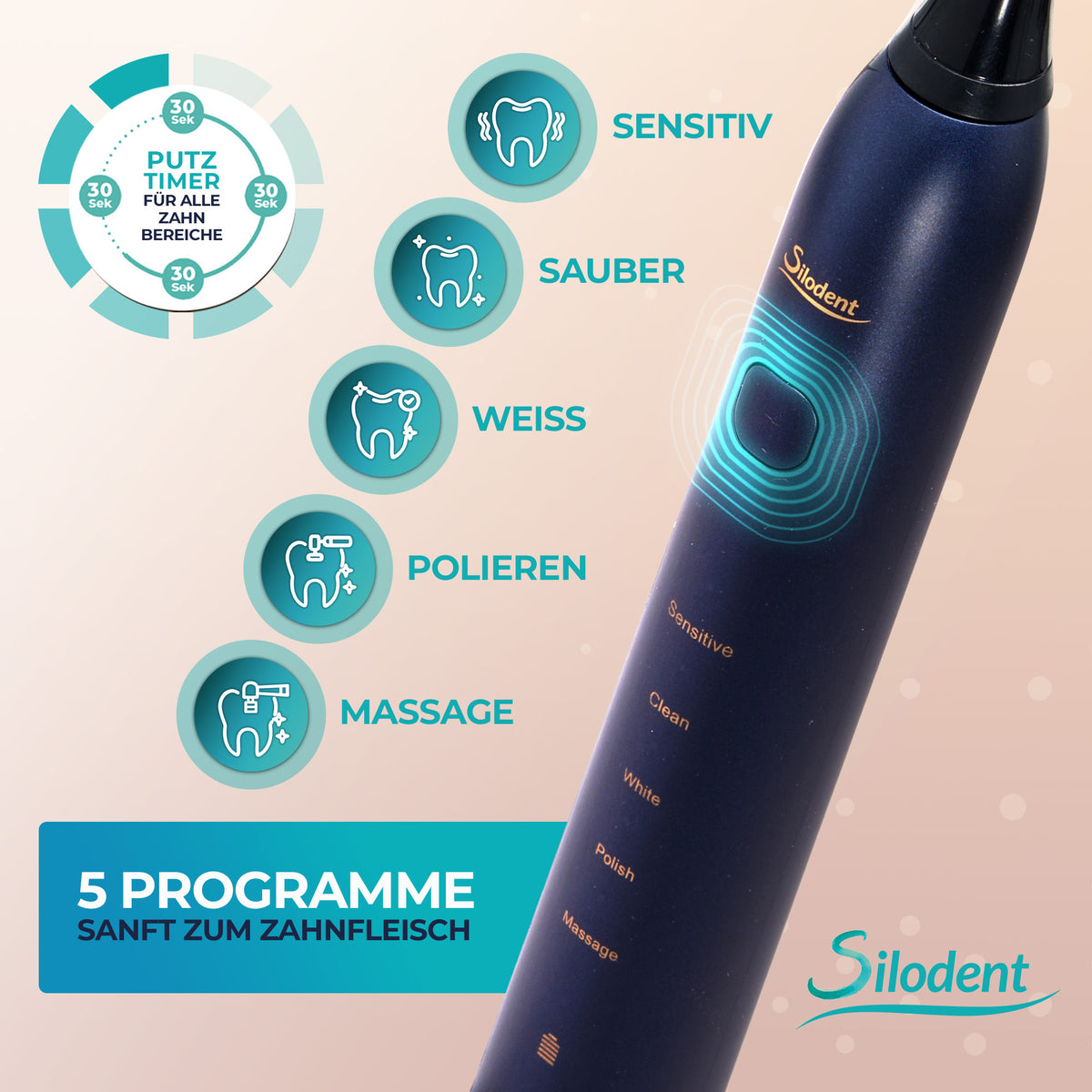 Silodent Schallzahnbürste Midnight Blue
