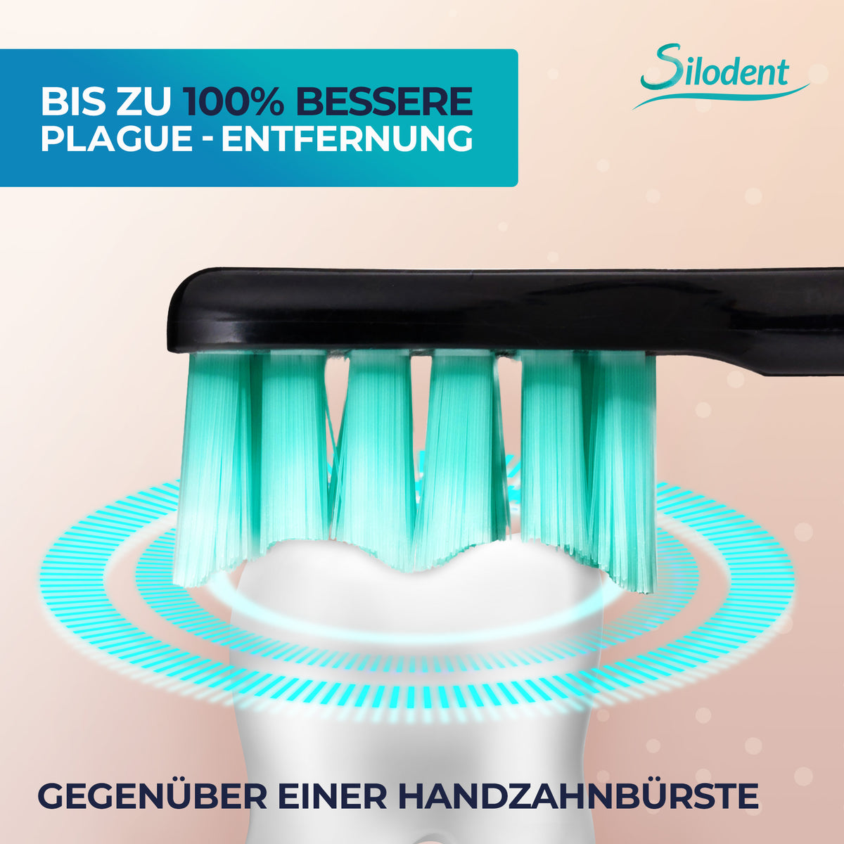 Silodent Ersatz-Borstenköpfe Schwarz